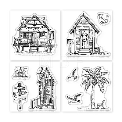 4Pcs 4 Styles PVC Stamp DIY-WH0487-0119-1