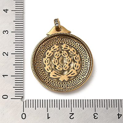 Brass with Cubic Zirconia Pendants KK-Z033-11AS-1