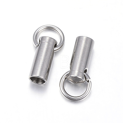 201 Stainless Steel Cord Ends STAS-E120-02-2.5mm-1