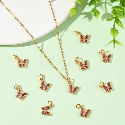SHEGRACE Brass Micro Pave Cubic Zirconia Charms XGRQ5K081-628G-F-1