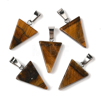 Natural Tiger Eye Pendants G-B127-04P-09-1