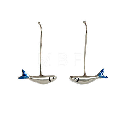 Alloy Enamel Dangle Earrings WG630D2-01-1
