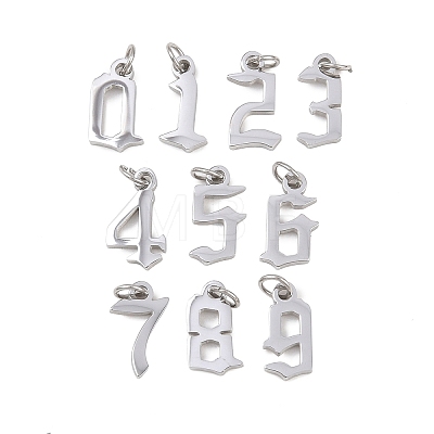 10Pcs 304 Stainless Steel Charms STAS-B129-01P-1