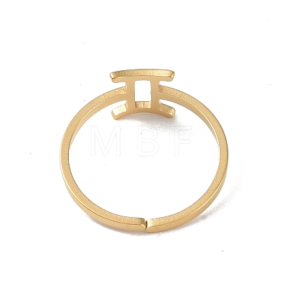 Real 18K Gold Plated 304 Stainless Steel Adjustable Finger Ring RJEW-L115-01G-06-1