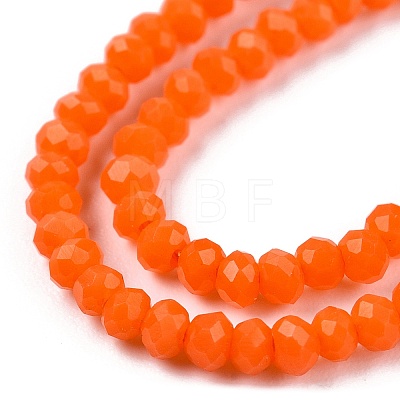 Opaque Solid Color Glass Beads Strands EGLA-T021-02I-1