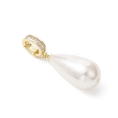 Electroplate Shell Pearl Pendants PALLOY-JF04940-03-1