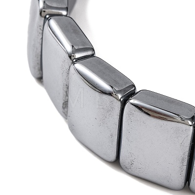 Rectangle Terahertz Stone Beaded Stretch Bracelets for Women Men BJEW-H590-05A-1