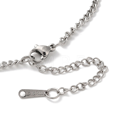 304 Stainless Steel Pendant Necklaces NJEW-C017-01P-1