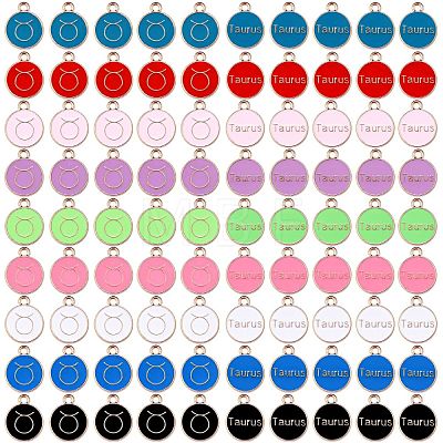 90Pcs 9 Colors Alloy Enamel Pendants ENAM-SZ0001-79B-03-1