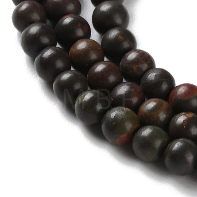 Natural Polychrome Jasper/Picasso Stone/Picasso Jasper Beads Strands G-C160-01-4mm-1