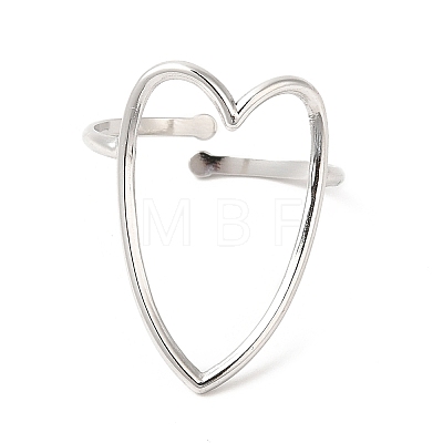 201 Stainless Steel Open Cuff Ring RJEW-E063-47P-1