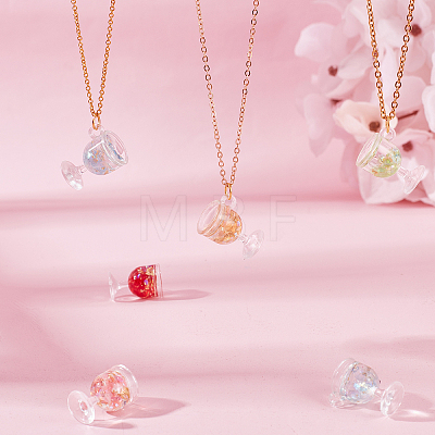Resin Cup Pendants CRES-NB0001-17-1