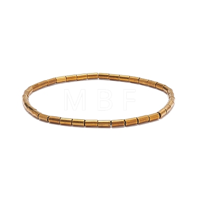 Glass Column Beaded Stretch Bracelet for Women BJEW-JB08625-1