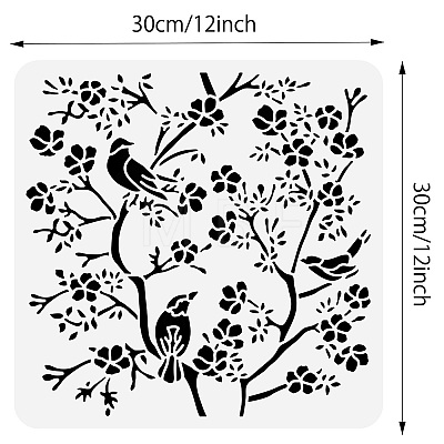 PET Hollow Out Drawing Painting Stencils DIY-WH0418-0017-1