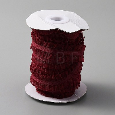 Chinlon Elastic Pleated Lace Trim EW-WH0013-27A-1