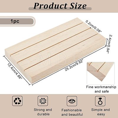 3 Slots Wood Jewelry Display Chassis ODIS-WH0029-33-1