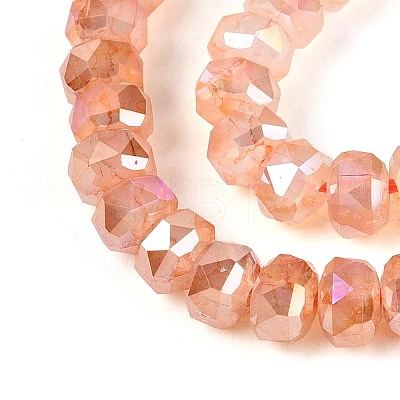 Anti-Tarnish Electroplate Glass Imitation Jade Beads Strands EGLA-T029-6mm-13H-1