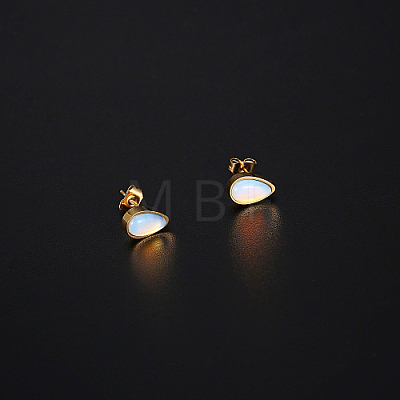 Opalite Teardrop Stud Earrings TZ1361-1-1