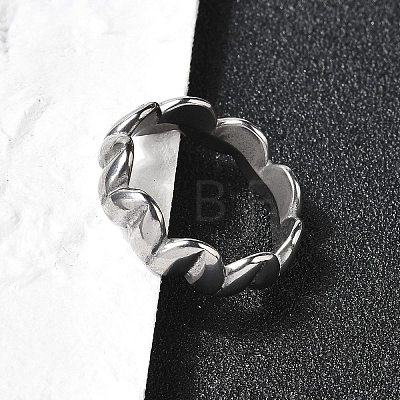 Heart 304 Stainless Steel Finger Ring RJEW-C125-01P-1