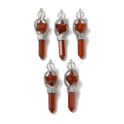 Natural Red Jasper  Dowsing Pendulums G-C095-01P-08-1