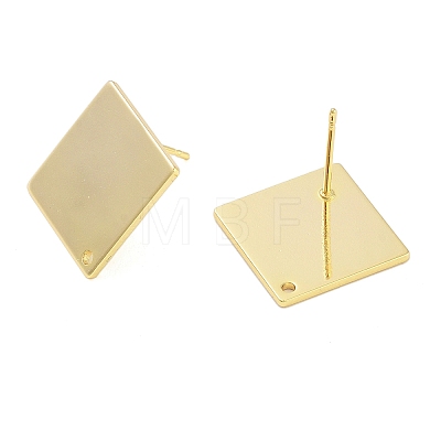 Brass Stud Earrings Findings EJEW-B063-04G-01-1