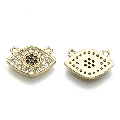 Brass Micro Pave Clear Cubic Zirconia Charms KK-N227-39-NF-1