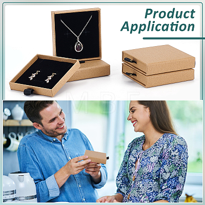 Cardboard Jewelry Set Storage Drawer Boxes CON-WH0112-007A-1