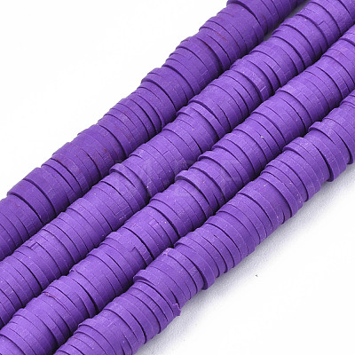 Handmade Polymer Clay Beads Strands CLAY-R089-6mm-013-1