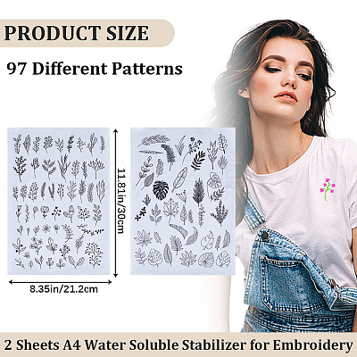 Bohemia Style Water Soluble Fabric DIY-WH0488-17B-1