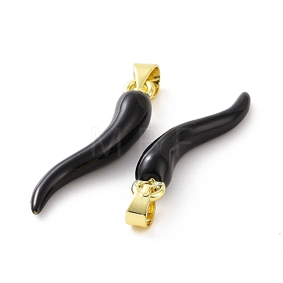 Rack Plating Brass Enamel Charms KK-C008-19G-01-1