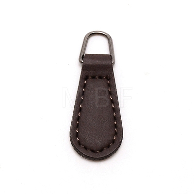 Imitation Leather Zipper Slider FIND-WH0040-26-1