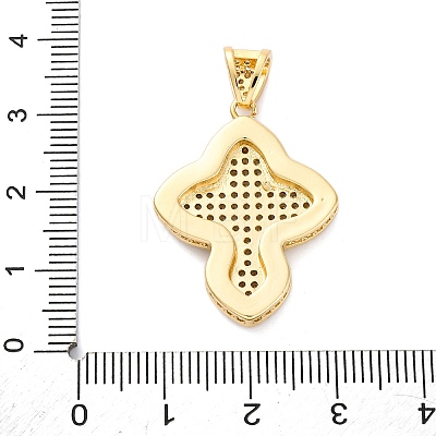 Brass Micro Pave Cubic Zirconia Pendants KK-S510-48G-04-1