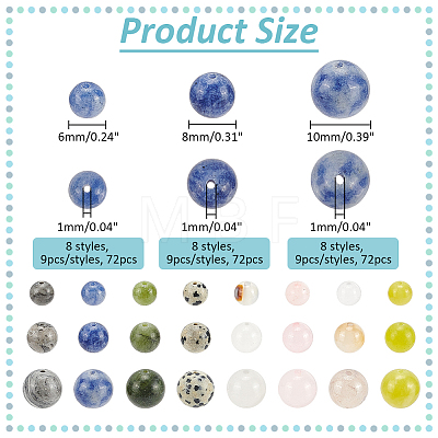  632pcs 24 Styles Natural Mixed Gemstone Beads Sets G-NB0005-13-1