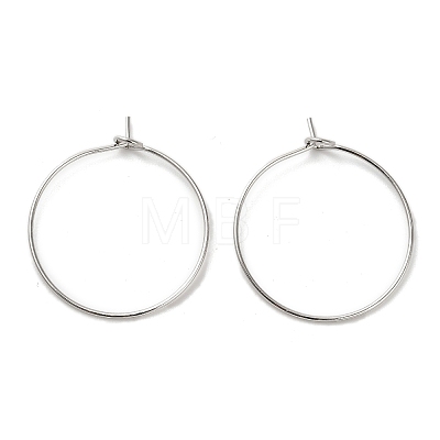 Brass Hoop Earrings Findings IFIN-R211-01P-1