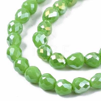 Opaque Glass Beads Strands EGLA-T008-16E-1