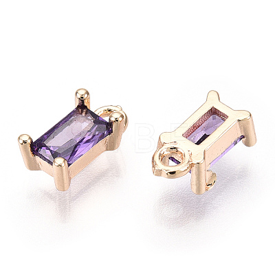Brass Cubic Zirconia Charms X1-KK-S350-367J-1
