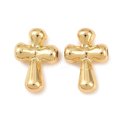 Cross Brass Beads KK-Z146-33G-1