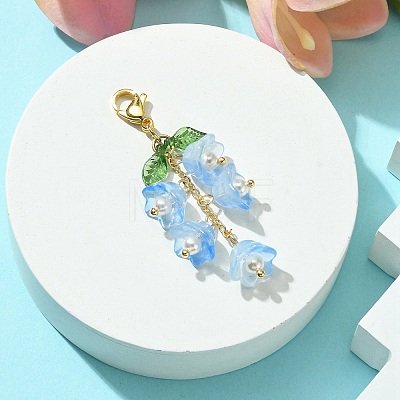 Glass & Acrylic Pendant Decorations HJEW-TA00091-03-1