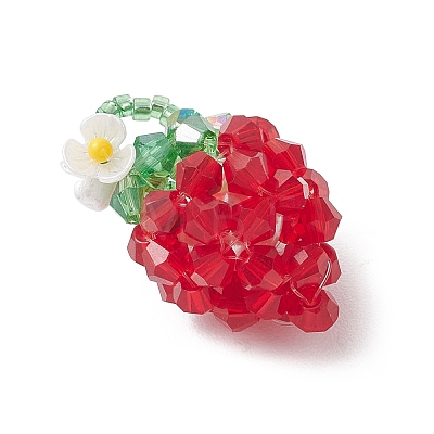 Glass Seed Beaded Pendants PALLOY-MZ01238-03-1