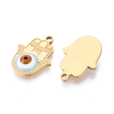 304 Stainless Steel & Enamel Pendants STAS-T073-17G-1