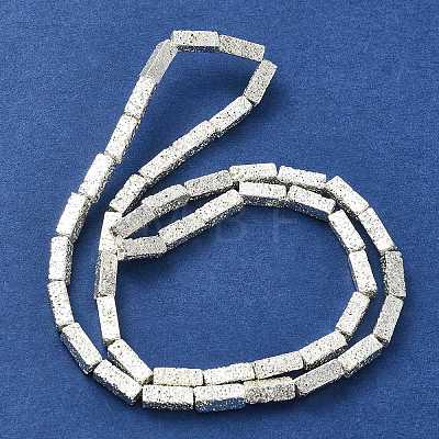 Electroplated Natural Lava Rock Beads Strands G-I360-K04-04-1