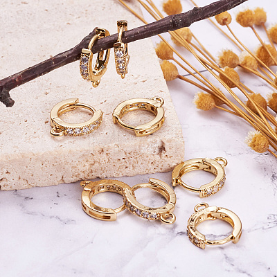 Eco-Friendly Brass Earring Hoops Findings KK-TA0007-40-1