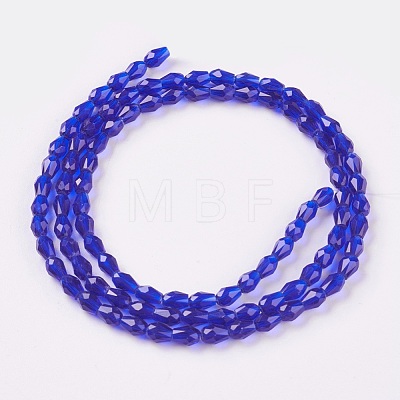 Faceted Glass Beads Strands GLAA-A036-F03-1