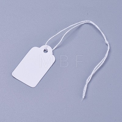 White Rectangle Jewelry Price Tags X-TOOL-C003-02-1