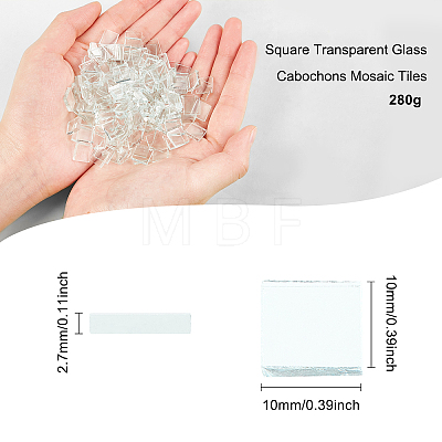 Transparent Glass Cabochons GLAA-FG0001-01-1