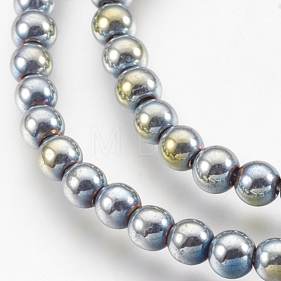 Electroplate Non-magnetic Synthetic Hematite Beads Strands G-I200-02-4mm-1