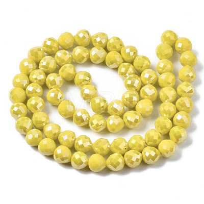 Electroplate Glass Beads Strands EGLA-Q125-007I-1
