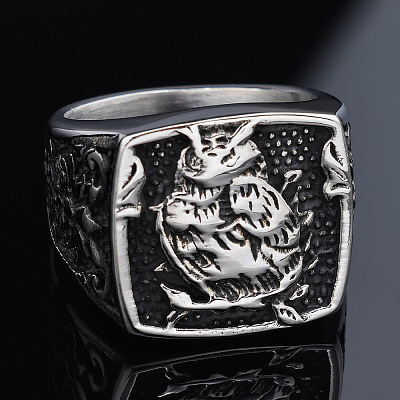 304 Stainless Steel Finger Rings for Men WGC5670-01-1
