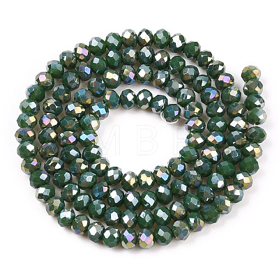 Electroplate Glass Beads Strands EGLA-A034-P4mm-B09-1