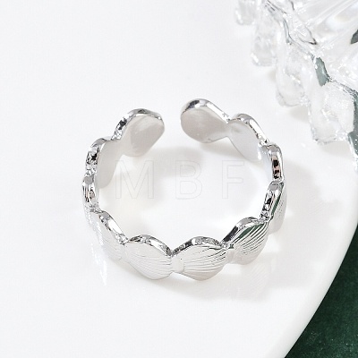 Brass Adjustable Cuff Rings for Women RJEW-B132-01A-P-1